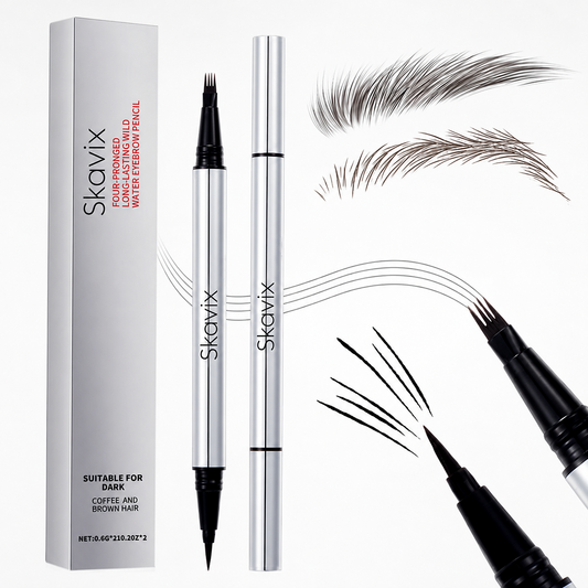Skavix 2-in-1 4D Microblading Eyebrow Pen – Waterproof Dual-Ended Brow Pencil for Natural Hair-Like Strokes