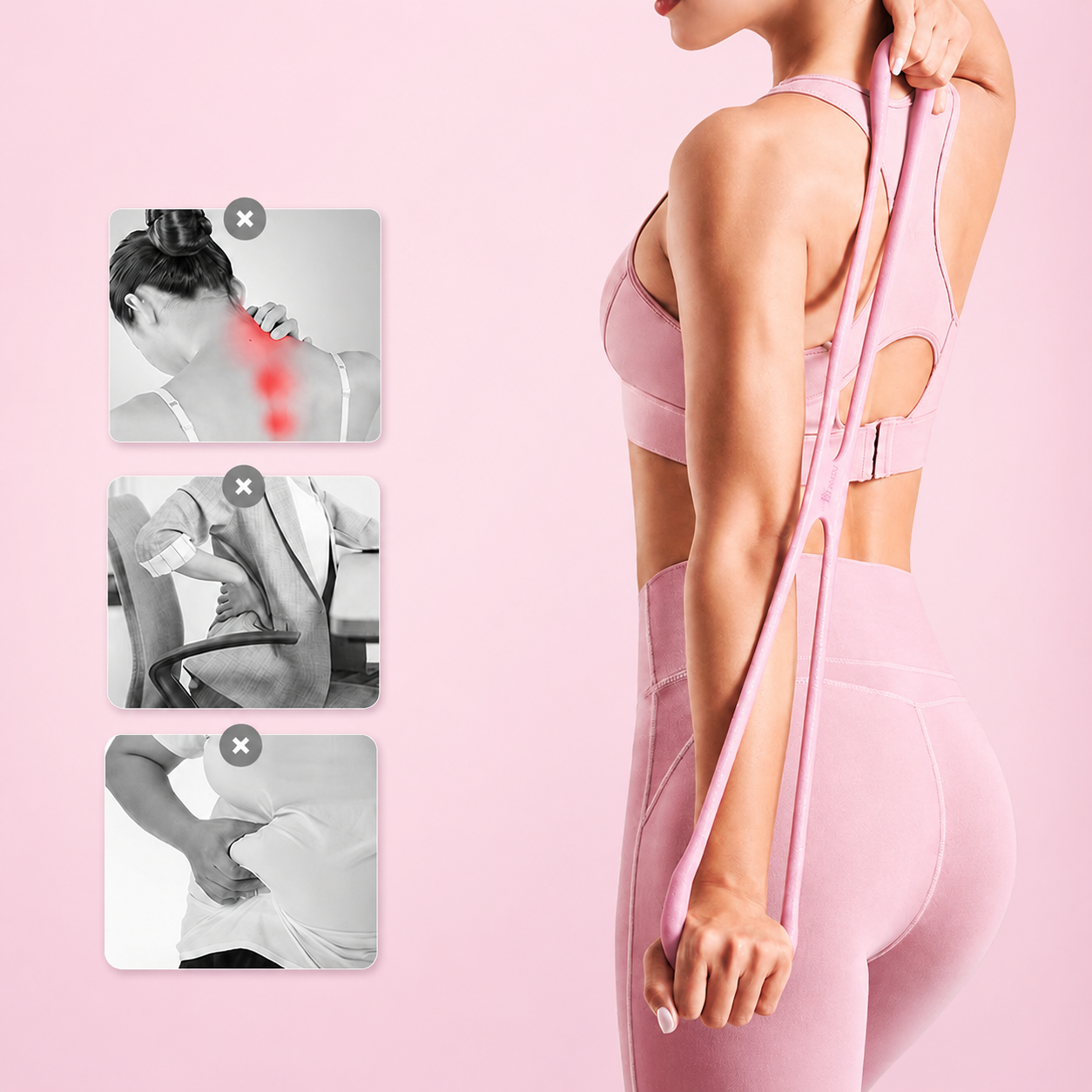 SummerVibes Figure 8 Resistance Band for Women – TPE Arm, Chest & Back Workout Expander