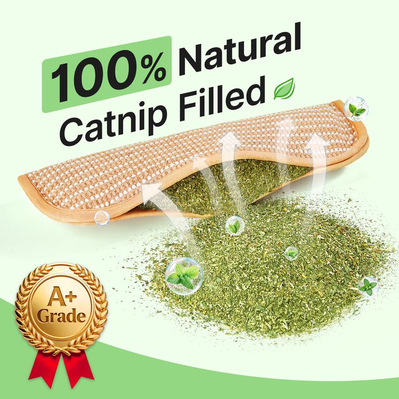 Catnip Kicker Toy for Cats Organic Catnip, Soft Sisal Chew & Scratcher for Indoor Cats & Kittens, Relieves Boredom & Stress