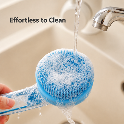 2-in-1 Pet Bath Brush with Soap Dispenser for Dogs & Cats