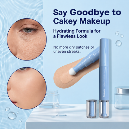 Skavix 2-in-1 Full Coverage Concealer & Powder Foundation – Smooth Full Coverage for Dark Circles, Spots & Fine Lines