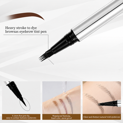 Skavix 2-in-1 4D Microblading Eyebrow Pen – Waterproof Dual-Ended Brow Pencil for Natural Hair-Like Strokes