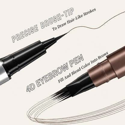 Skavix 2-in-1 Waterproof Microblading Brow Pen – Natural Hair-Like Strokes & All-Day Wear