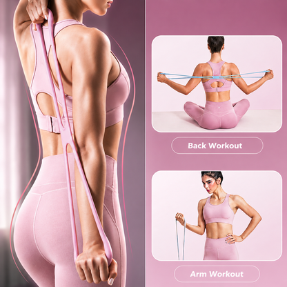 SummerVibes Figure 8 Resistance Band for Women – TPE Arm, Chest & Back Workout Expander