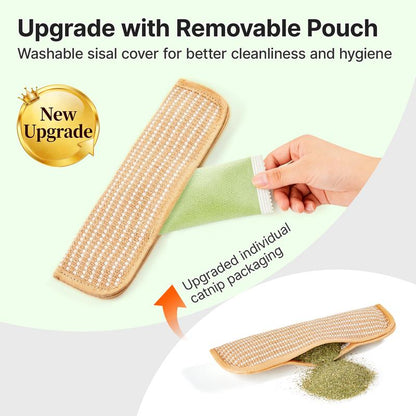 Catnip Kicker Toy for Cats Organic Catnip, Soft Sisal Chew & Scratcher for Indoor Cats & Kittens, Relieves Boredom & Stress