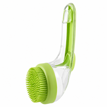 2-in-1 Pet Bath Brush with Soap Dispenser for Dogs & Cats