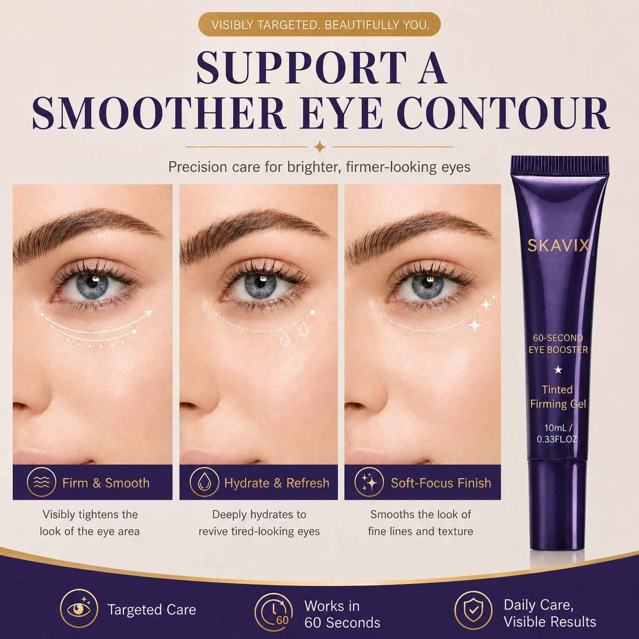 Skavix 60-Second Age-Defying Eye Gel – Brighter, Smoother-Looking Eyes