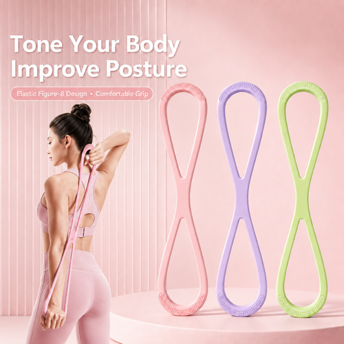 SummerVibes Figure 8 Resistance Band for Women – TPE Arm, Chest & Back Workout Expander