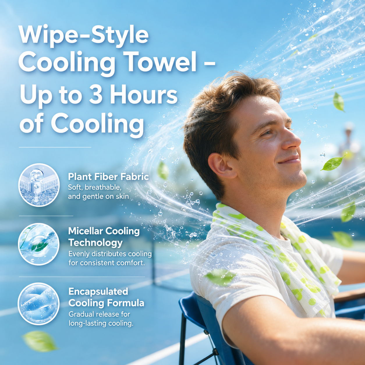Instant Cooling Towel – Reusable Neck & Body Towel for Hot Weather