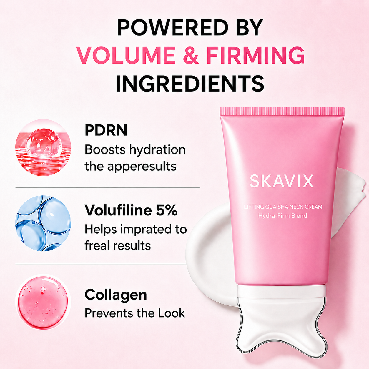 SKAVIX Firming Gua Sha Cream Neck & Jawline Massage