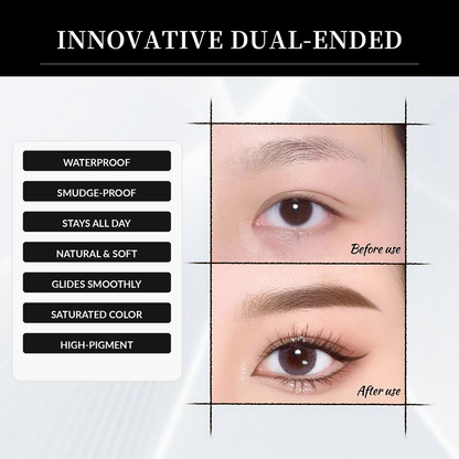 Skavix 2-in-1 4D Microblading Eyebrow Pen – Waterproof Dual-Ended Brow Pencil for Natural Hair-Like Strokes