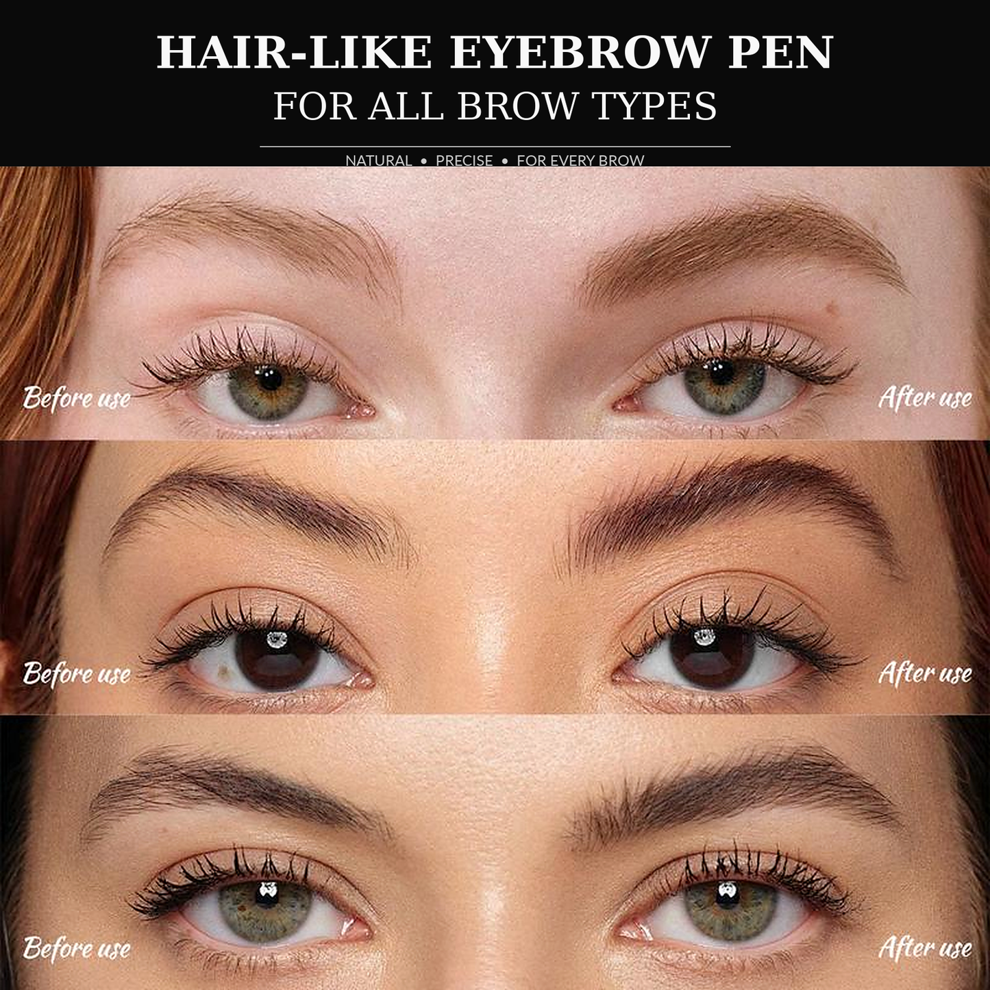 Skavix 2-in-1 4D Microblading Eyebrow Pen – Waterproof Dual-Ended Brow Pencil for Natural Hair-Like Strokes