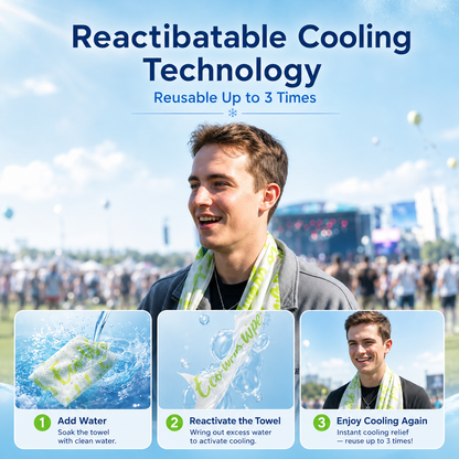 Instant Cooling Towel – Reusable Neck & Body Towel for Hot Weather