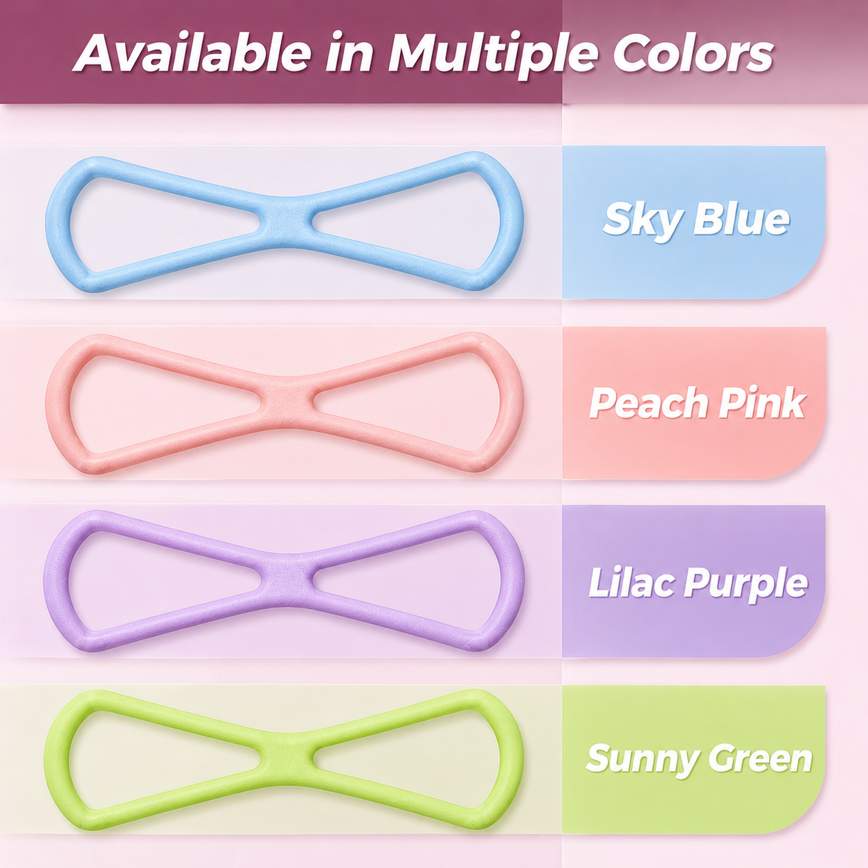 SummerVibes Figure 8 Resistance Band for Women – TPE Arm, Chest & Back Workout Expander