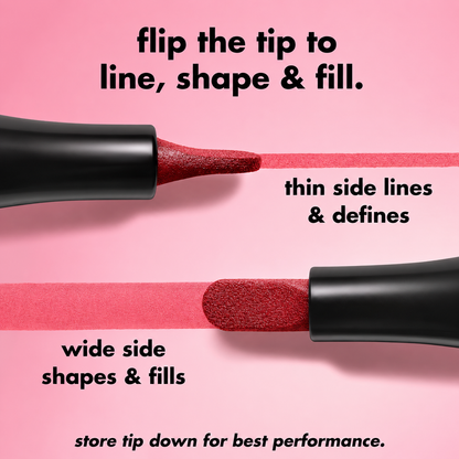 AQA Main Stain Lipliner Marker, Long-Lasting Lip Stain Pen for Defining, Shaping & Filling Lips