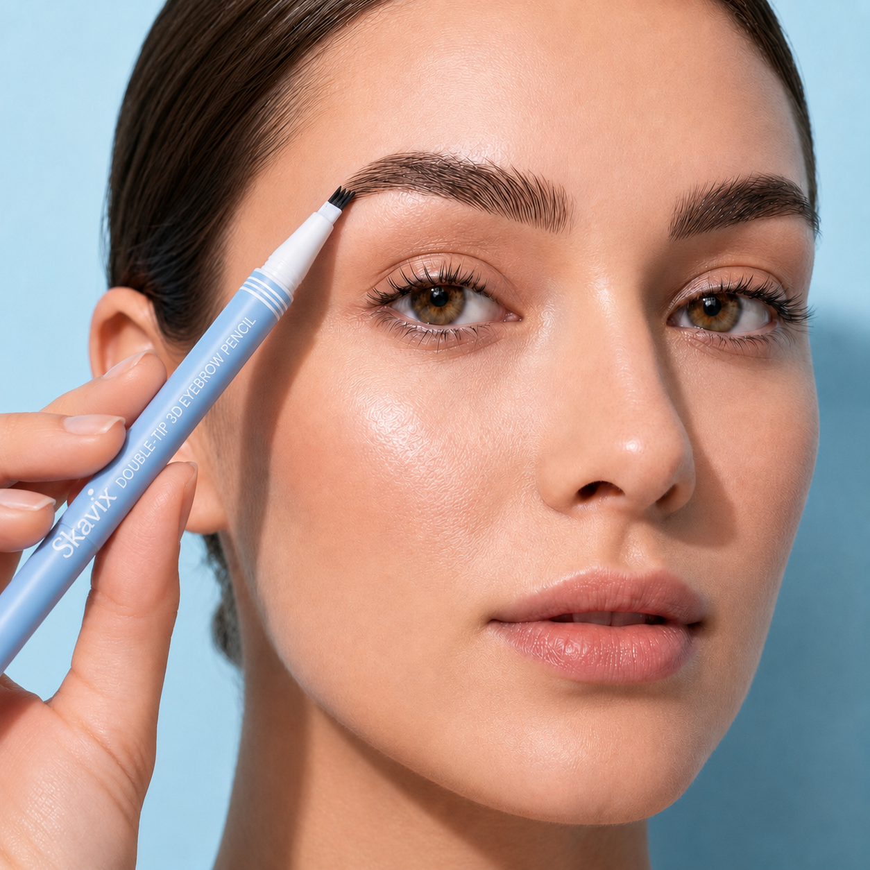 Skavix 2-in-1 Waterproof Brow Pen & Tinted Gel Duo – Natural Microblading-Inspired Brows in Seconds