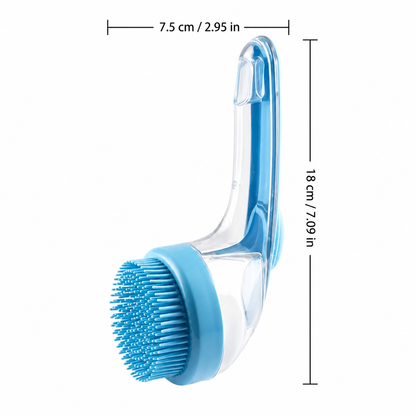 2-in-1 Pet Bath Brush with Soap Dispenser for Dogs & Cats