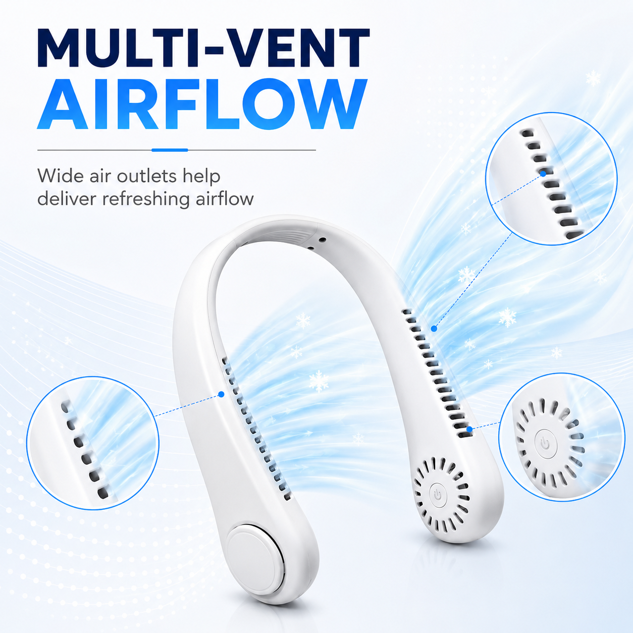 Hands-Free Portable Neck Fan – Lightweight Wearable Cooling for Summer Travel, Outdoor Activities & Everyday Comfort